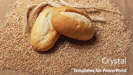  Presentation with food grains - Beautiful PPT layouts featuring food-background-with-wheat-grains backdrop and a coral colored foreground