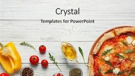  Presentation with pizza - Amazing slides having food backgrounds - delicious pizza with ingredients backdrop and a white colored foreground
