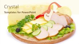  Presentation with herb - Slide deck featuring food-bacon-with-herb-parsley background and a cream colored foreground