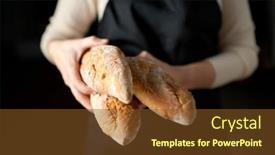  Presentation with baking - PPT theme having food-baking-and-people-concept background and a tawny brown colored foreground