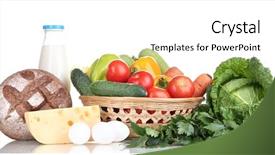  Presentation with wicker - Presentation theme having food balance - composition with vegetables in wicker background and a  colored foreground