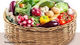  Presentation with wicker - PPT layouts having food-basket-vast-of-different background and a coral colored foreground