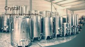  Presentation with fermentation - Colorful theme enhanced with food beverage - fermentation stainless steel vats backdrop and a mint green colored foreground