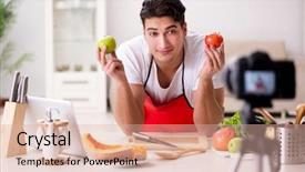  Presentation with blogger - Slide deck featuring food blogger working in the kitchen background and a lemonade colored foreground