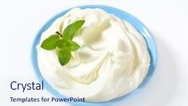  Presentation with sour sop fruit - Presentation consisting of food blue - bowl of sour cream background and a  colored foreground