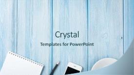  Presentation with coffee cup - Colorful presentation theme enhanced with food blue - coffee cup smartphone and blank backdrop and a sky blue colored foreground