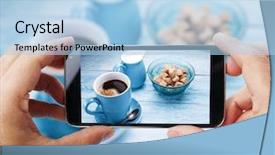  Presentation with paths - Slide deck enhanced with food blue - taking photo of cup background and a light blue colored foreground