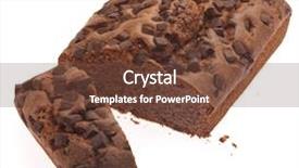  Presentation with brown and white - Presentation theme enhanced with food brownies - chocolate brownie isolated background and a  colored foreground