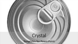  Presentation with food white - Presentation design having food can isolated on white background and a light gray colored foreground