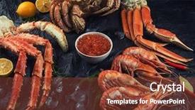 Presentation with abstract black and red - PPT layouts enhanced with food cancer - set of seafood red background and a tawny brown colored foreground