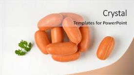  Presentation with pile - Amazing presentation having food chain - pile of raw sausages backdrop and a white colored foreground