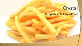  Presentation with french fries - Colorful PPT layouts enhanced with key takeaways - french fries against a white backdrop and a yellow colored foreground