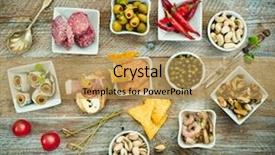  Presentation with tapas - Amazing slides having food chips - national spanish tapas backdrop and a yellow colored foreground