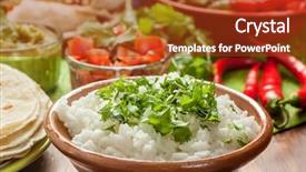  Presentation with mexican food - Amazing slide set having food cilantro and lime rice backdrop and a tawny brown colored foreground
