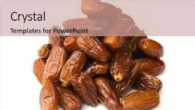  Presentation with dried food - Slides with food climate seasons - dates isolated on white dried background and a  colored foreground