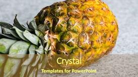  Presentation with fresh coconut juice decorated tropical - PPT layouts with food climate seasons - fresh juicy pineapple background and a  colored foreground