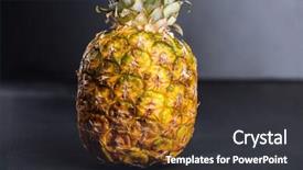  Presentation with mango juice fresh tropical fruit - PPT theme featuring food climate seasons - fresh juicy pineapple background and a  colored foreground