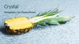  Presentation with mango juice fresh tropical fruit - Presentation enhanced with food climate seasons - fresh juicy pineapple background and a  colored foreground