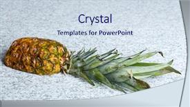  Presentation with climate - Presentation design having food climate seasons - fresh juicy pineapple background and a  colored foreground