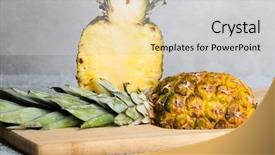  Presentation with mango juice fresh tropical fruit - Colorful presentation theme enhanced with food climate seasons - fresh juicy pineapple backdrop and a  colored foreground