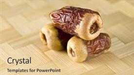  Presentation with bamboo - PPT layouts having food climate seasons - three dates placed on bamboo background and a lemonade colored foreground