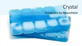  Presentation with packs - Slides enhanced with food climate seasons - two ice packs isolated background and a arctic colored foreground