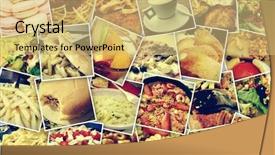  Presentation with food meals - Amazing presentation theme having food collage - mosaic with pictures of different backdrop and a yellow colored foreground