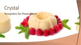  Presentation with vanilla - Beautiful presentation featuring food collage - set of vanilla puddings backdrop and a cream colored foreground