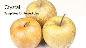  Presentation with group - Slide deck enhanced with food comparison - group of not attractive apples background and a blonde colored foreground