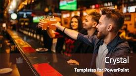  Presentation with football tailgate - Presentation theme consisting of food competition - happy football fans raised their background and a tawny brown colored foreground