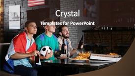  Presentation with food sport - Cool new theme with food competition - soccer fans with france flag backdrop and a tawny brown colored foreground