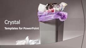  Presentation with food waste - Presentation with bin in the kitchen waste background and a gray colored foreground