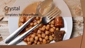  Presentation with sate - Amazing presentation theme having sate - high-angle shot of a plate backdrop and a coral colored foreground