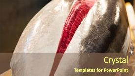  Presentation with gut - Presentation theme enhanced with food concept - fresh gut background and a tawny brown colored foreground