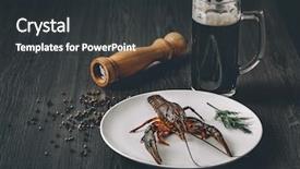  Presentation with alive - PPT theme consisting of food concept big fresh alive background and a dark gray colored foreground