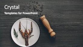  Presentation with vintage food - Colorful PPT theme enhanced with food concept big fresh alive backdrop and a dark gray colored foreground