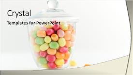  Presentation with food white - Audience pleasing presentation design consisting of food confectionery and sweets concept backdrop and a white colored foreground