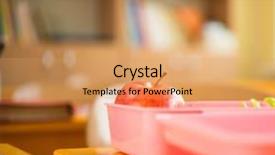  Presentation with container - PPT layouts consisting of pork steak on the bone background and a gray colored foreground