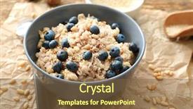  Presentation with berries - Amazing presentation theme having food cook - tasty oatmeal with berries backdrop and a tawny brown colored foreground
