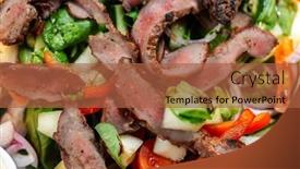  Presentation with meat food - Theme consisting of food-cooking-and-eating-concept background and a red colored foreground