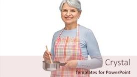  Presentation with old people - Presentation theme with food-cooking-culinary-and-old background and a coral colored foreground