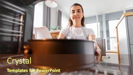  Presentation with culinary - Cool new theme with food-cooking-culinary-and-people backdrop and a tawny brown colored foreground