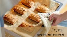  Presentation with pies - Cool new theme with food-cooking-culinary-and-people backdrop and a coral colored foreground