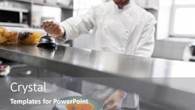  Presentation with cooking chef - PPT theme featuring food-cooking-profession-and-people background and a  colored foreground