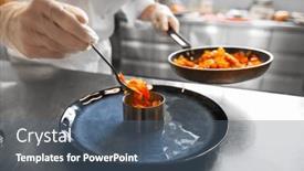  Presentation with mold - PPT theme enhanced with food-cooking-profession-and-people background and a ocean colored foreground