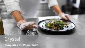  Presentation with cooking chef - Presentation theme having food-cooking-profession-and-people background and a  colored foreground