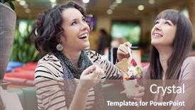  Presentation with beautiful black women smiling - PPT theme featuring discarded paper heart on a rock background toned with a retro vintage instagram filter effect background and a coral colored foreground