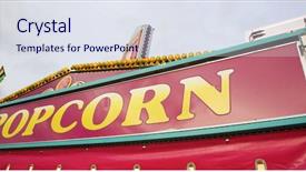  Presentation with court - Presentation theme featuring food court signs background and a sky blue colored foreground