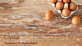  Presentation with food chicken - Presentation design having food-culinary-and-cooking-concept background and a coral colored foreground