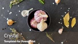  Presentation with salt food - Cool new PPT theme with food-culinary-and-eating-concept backdrop and a tawny brown colored foreground